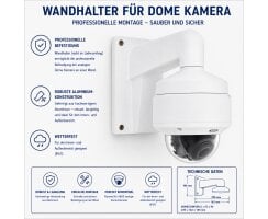 ABUS Analog HD Dome Kamera 8 MPx 4K Motorzoom 2,7–13,5 mm True WDR IK10 IP67 HDCC78551 B-Ware