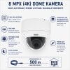 ABUS Analog HD Dome Kamera 8 MPx 4K Motorzoom 2,7–13,5 mm True WDR IK10 IP67 HDCC78551 B-Ware