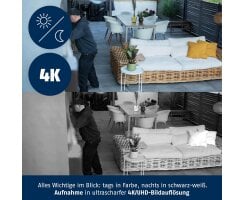 ABUS PPIC54520B WLAN SmartLook 4K Überwachungskamera Bewegungserkennung Push SD B-Ware