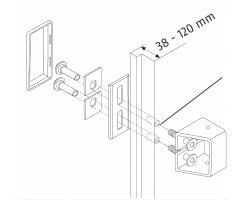 ABUS PA1014 Befestigungsset für PR1400 schwarz 38-120 mm