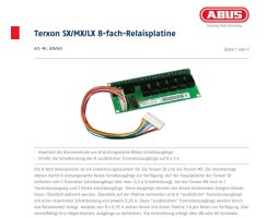 ABUS AZ4140 Relaisplatine 8-fach f&uuml;r Terxon SX / MX/ LX Alarm Anlage