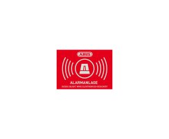 ABUS Set SG3210 + AU1423 – Sirenenattrappe (Alu) + Warnaufkleber Alarm | sichtbare Abschreckung außen, reflektierend, beidseitig bedruckt