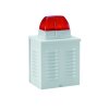 ABUS Set SG3210 + AU1423 – Sirenenattrappe (Alu) + Warnaufkleber Alarm | sichtbare Abschreckung außen, reflektierend, beidseitig bedruckt