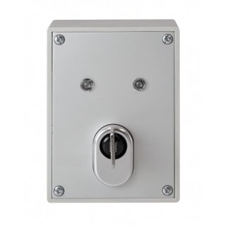 ABUS SE1010 Schlüsselschalter inkl. ABUS Qualitätszylinder – IP55, Kernziehschutz, 2 Kontakte (Dauer/Impuls), Status-LEDs, Deckel- & Wandsabotage