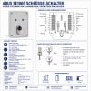 ABUS SE1010 Schlüsselschalter inkl. ABUS Qualitätszylinder – IP55, Kernziehschutz, 2 Kontakte (Dauer/Impuls), Status-LEDs, Deckel- & Wandsabotage