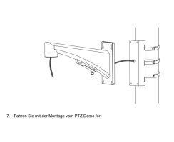 ABUS TVAC31221 Masthalter + Langer Wandhalter f&uuml;r PTZ IP Kamera Mastbefestigung