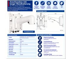 ABUS Anschlussbox inkl. 310 mm Wandhalter für IPCS84551 TVAC31241