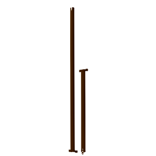 ABUS FOS550 / FOS650 Stangensets 2B 75/118 cm braun für Fensterstangenschloss