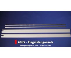 ABUS FOS550 / FOS650 Stangensets 3S 118/118 cm Farbe silber für Fensterstangenschloss