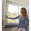 ABUS FOS550A W weiß Fensterstangenschloss mit Alarm Terrassentüren Balkontüren