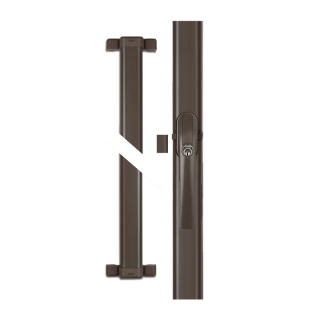 ABUS FOS550A B braun Fensterstangenschloss mit Alarm AL0145
