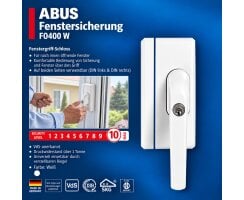 ABUS Fenster-Zusatzsicherung weiß VdS gleichschließend FO400N W