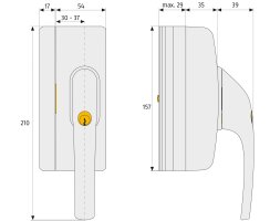 ABUS FO 400N weiß Stabiles Fenster-Zusatzschloss FO400N W EK AL0125