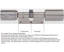 ABUS Seccor CodeLoxx Standard Länge A:30/I:60 mm Anbohrschutz Security