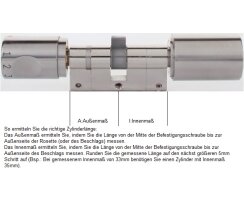 ABUS Seccor CodeLoxx Standard Länge A:55/I:40 mm Anbohrschutz Security
