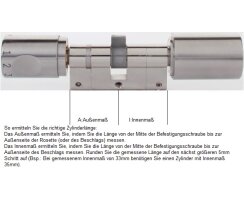 ABUS Seccor CodeLoxx Proximity Länge A:50/I:40 mm Aufbohrschutz Standard