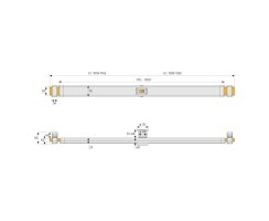 ABUS PR2800 Panzerriegel mit Ziehschutz Braun  735 bis 980 mm XP20S 30/60 mit Sicherungskarte