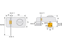 ABUS 7030 W EK Tür Zusatzschloss weiss mit Sperrbügel ohne Außenzylinder