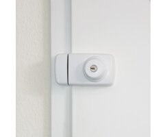 ABUS 7025 W EK Tür Zusatzschloss weiss Gleichschließend Außenzylinder VdS KV356