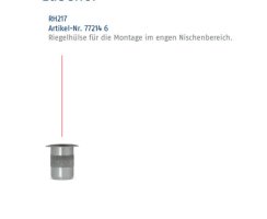 ABUS RH217 Riegelhülse Nischenbereich für FPR217 Fenster-Panzerriegel