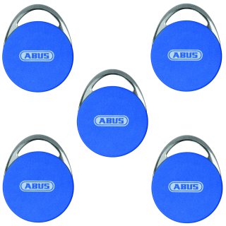 ABUS WLX Mifare Desfire Transponder EV1 Chip 5 Set wAppLoxx RFID 5 x blau
