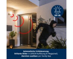 ABUS WLAN Licht Außen-Kamera PPIC46520 2K LED Außenleuchte IP66 WLAN