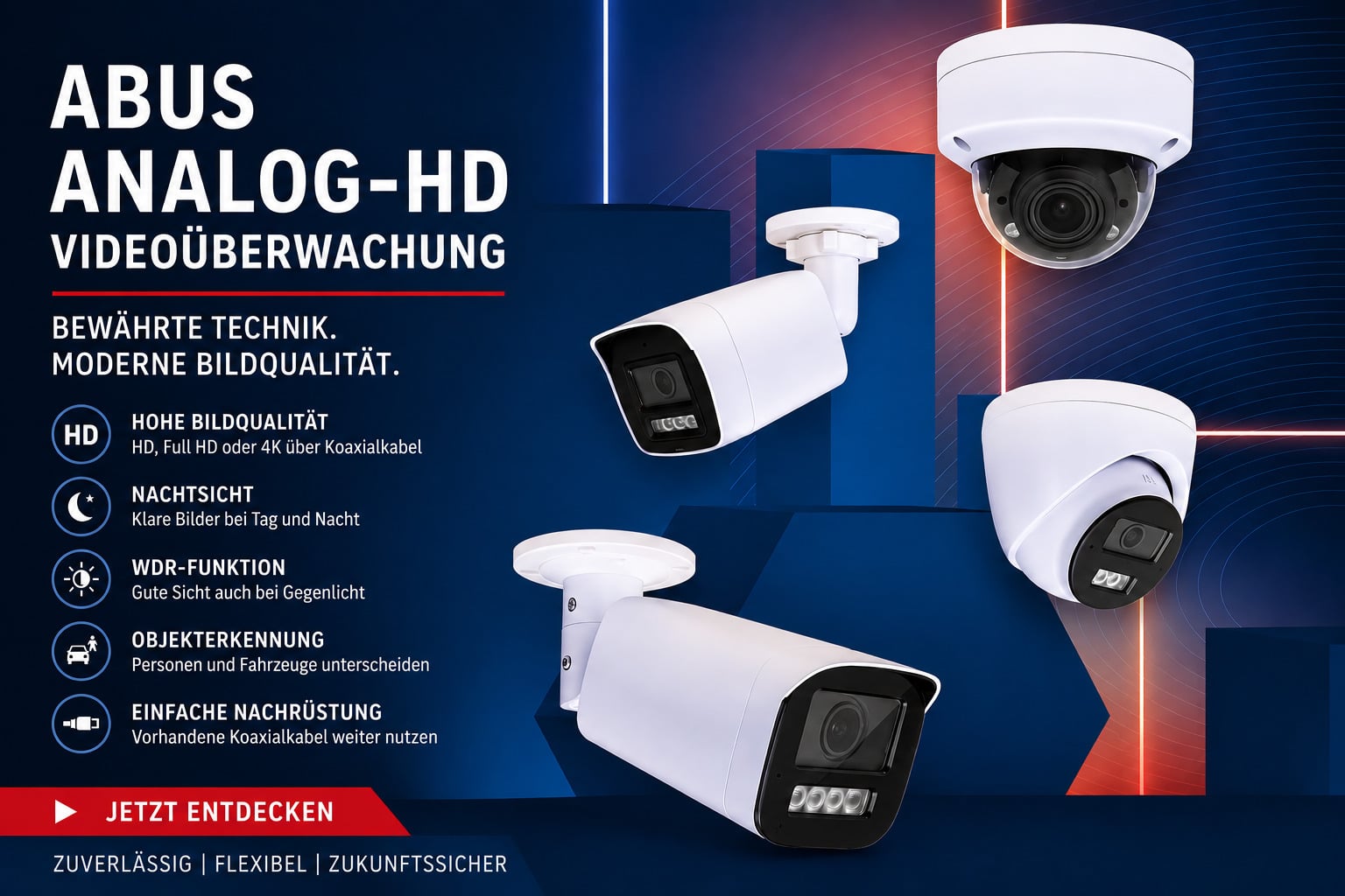 ABUS Analoge HD Videoüberwachung für Gewerbe und Haus